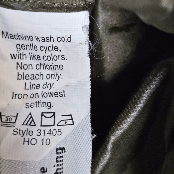 J. Crew Down Filled Full Zip Puffer Coat Nylon Jacket 31405 Women's Olive Green - Picture 3 of 6